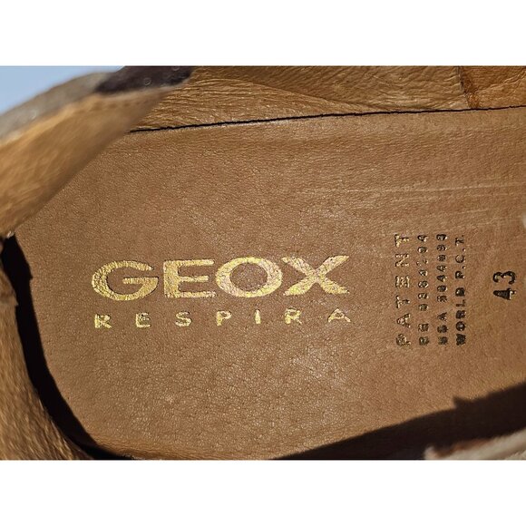 Geox Mens Tan Suede Leather Respira Slip-On Chelsea Chukka Boots Sz 10 (43) 2834 - Picture 8 of 16